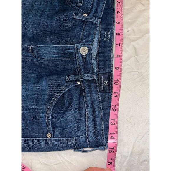 AG Adriano Goldschmied The Stilt Cigarette Leg Jeans Dark Wash Womens Size 27 De - Picture 6 of 10